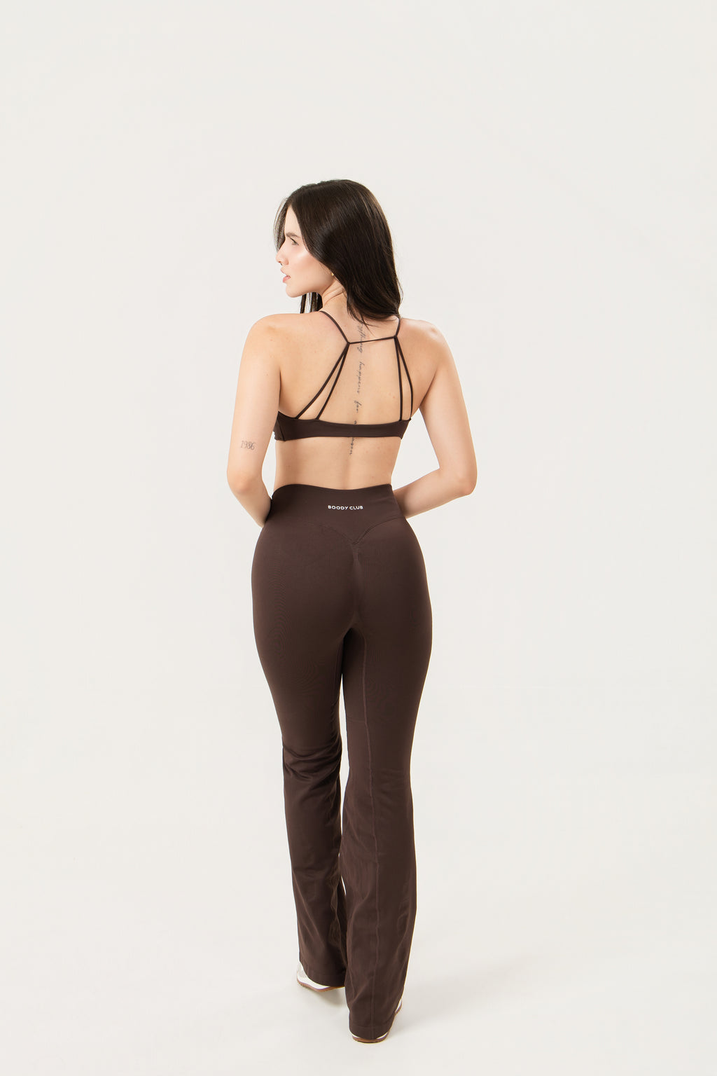 Calça Flare Contour | marrom